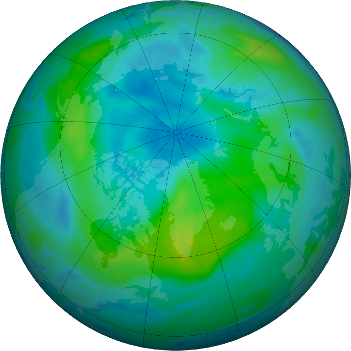 Arctic ozone map for 10 September 2020